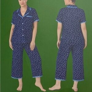 kate spade Navy and Light Blue Polka Dot Pajama Set